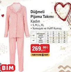 DÜĞMELİ PİJAMA TAKIMI KADIN